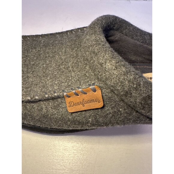 Dearfoam Mens Slipper Sz M (10) AMPUTEE / REPLACEMENT Left Shoe Only Gray Fleece - Picture 2 of 6